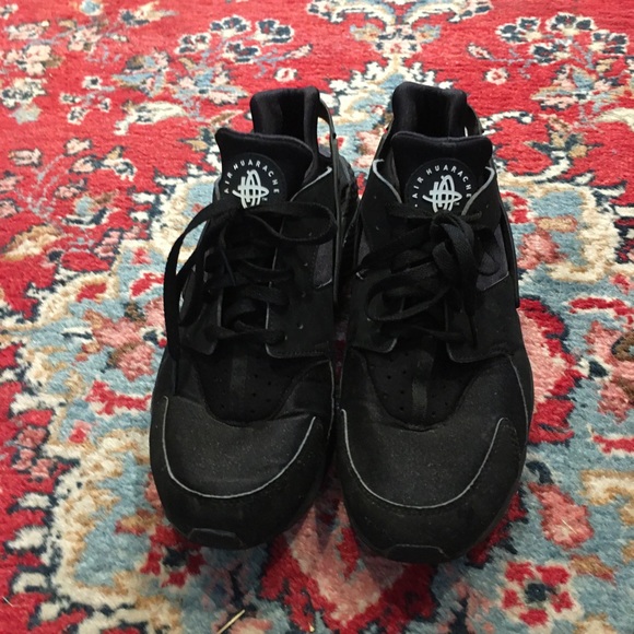 2015 Nike Air Huarache Black Mens Running Shoes 318429 003 Size 12 - Picture 2 of 8